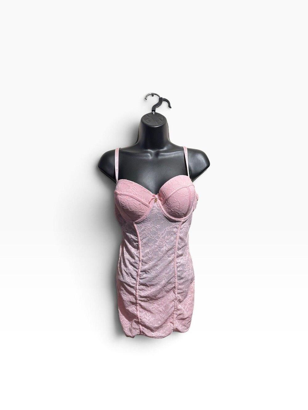 Frederick’s of Hollywood Pink Lace Babydoll Chemise Women’s XL Underwire Cutout
